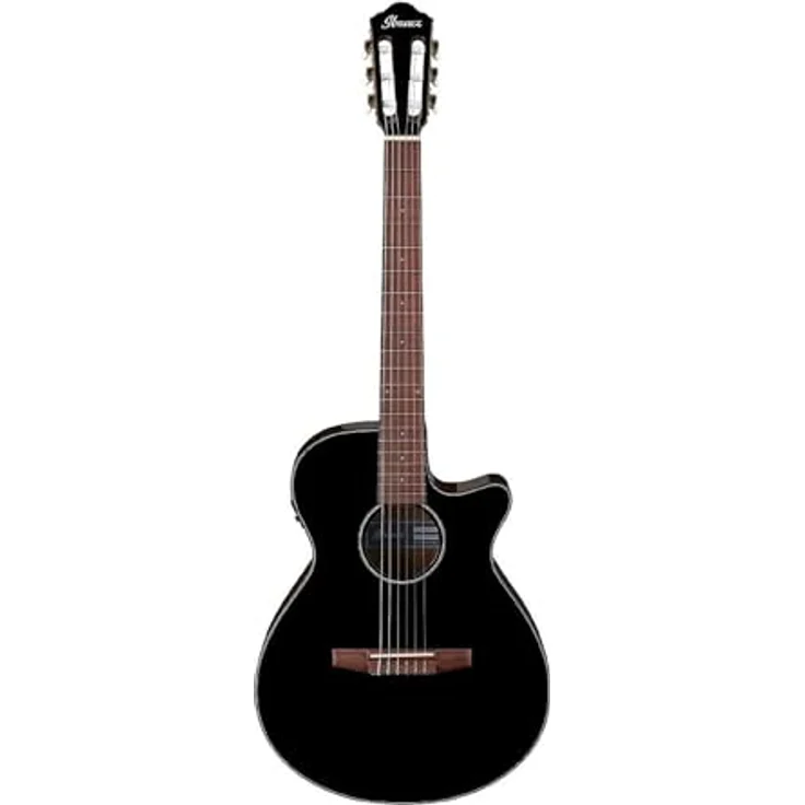 Ibanez AEG50N-BKH, Konzertgitarre mit Fichten-Decke, Cutaway, schwarzem Hochglanz-Finish und Ibanez Tbar II Tonabnehmer – Bild 1