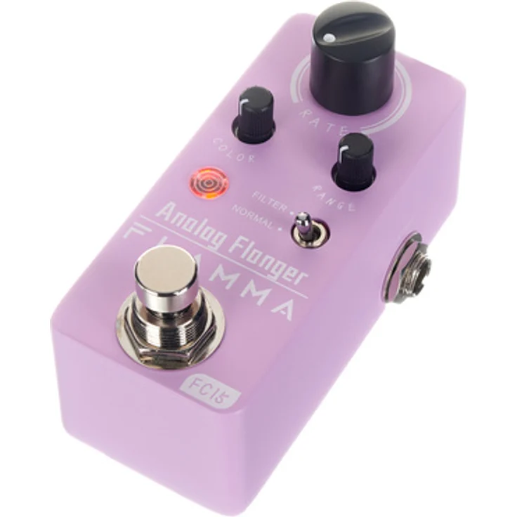 Flamma FC15 Flanger, analoges Flanger-Pedal für Gitarre und Bass, kompakt, mit Rate, Color und Range Controls, True Bypass Circuit, robustes Metallgehäuse