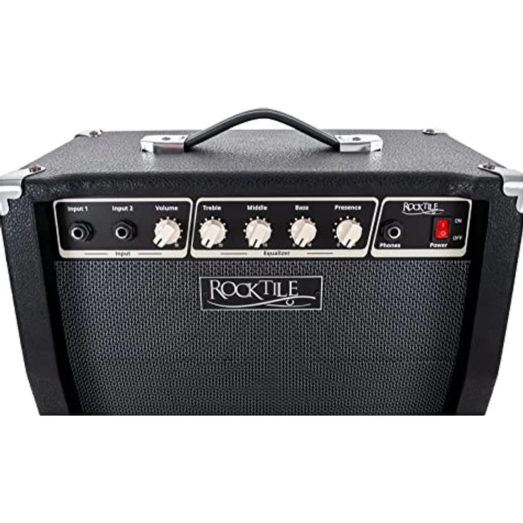Rocktile BA-30 Jaco Basscombo 30 Watt, Bassverstärker im Combo-Format für aktive und passive Bässe, 10" Lautsprecher, 3-Band Equalizer mit Presence-Regler, schwarz – Bild 5