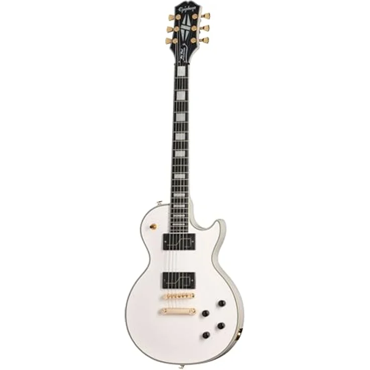 Epiphone Matt Heafy LP Custom Origins, E-Gitarre in Bone White mit Mahagoni-Korpus, Ahorn-Decke und Fishman MKH Fluence Humbuckern. – Bild 4