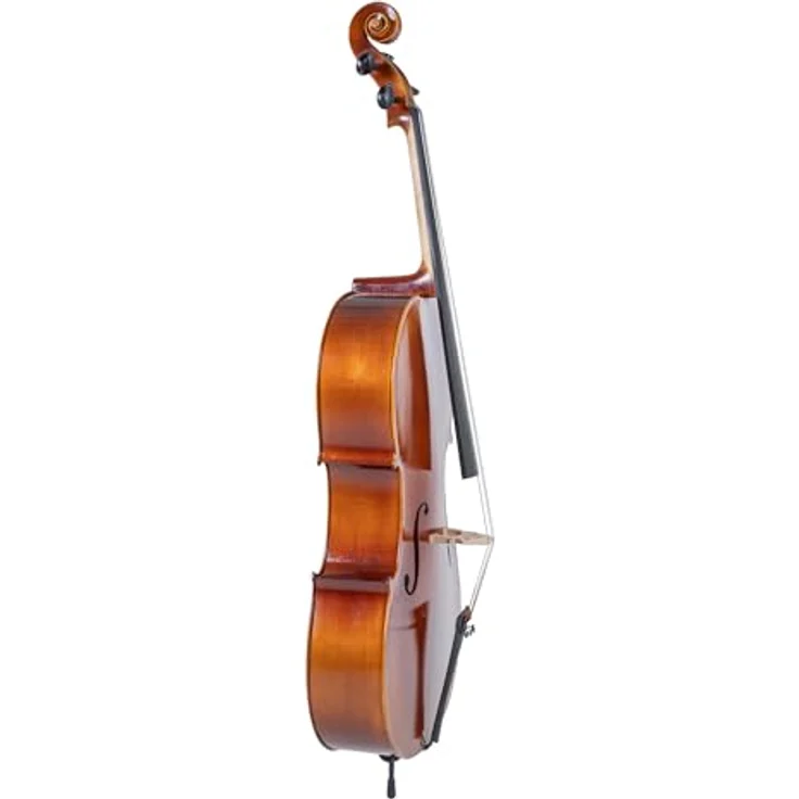 Gewa Allegro VC1 Cello Set 1/16 MB, vollmassives Cello mit Fichtendecke und Ahornboden, braun-bernsteinfarbener Naturharzlack, inkl. Larsen Aurora Besaitung und Massaranduba Bogen – Bild 3