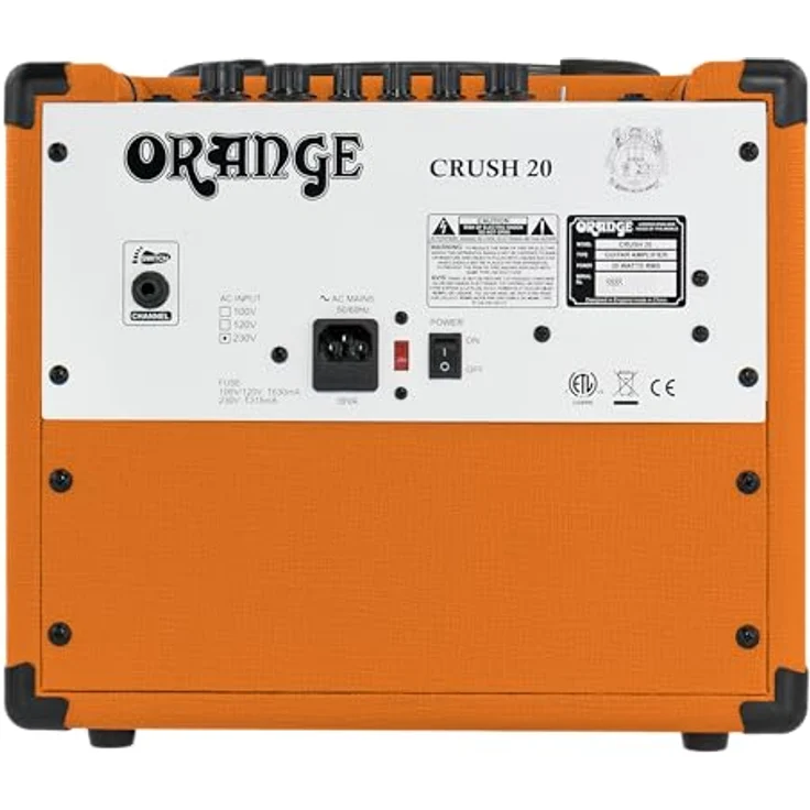 Orange Crush 20, Solid State E-Gitarren-Combo mit 20 Watt Leistung, 1 x 8 Zoll Lautsprecher, Clean/Dirty Umschalter, orange – Bild 5