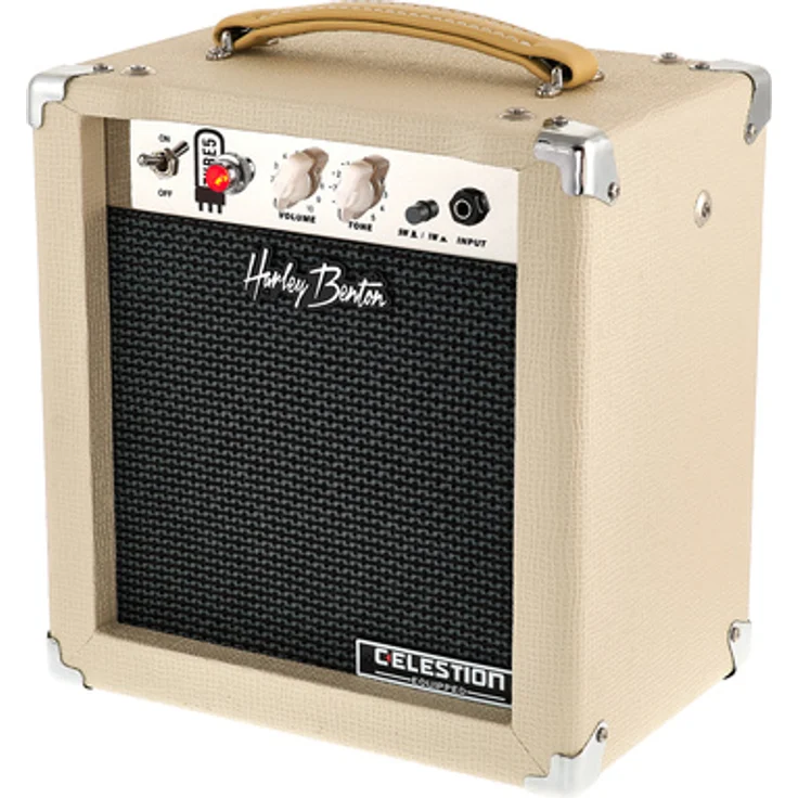 Harley Benton TUBE5 Celestion, Class-A Röhren Combo Verstärker für E-Gitarre mit 5 Watt Leistung, 8" Lautsprecher, Metallgehäuse