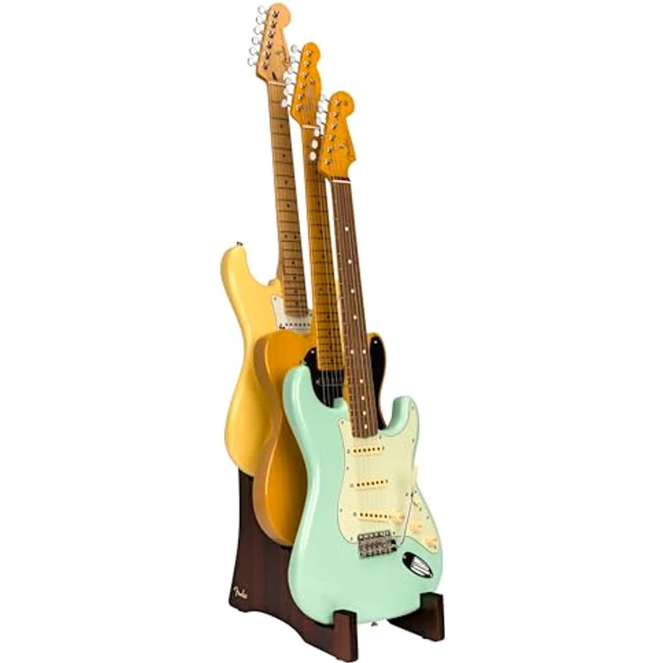 Fender Wooden 3-Tier Guitar Stand, Multi-Gitarrenständer aus Laminatholz mit elegantem Walnuss-Finish, Maße 210mm x 422mm x 419mm – Bild 3