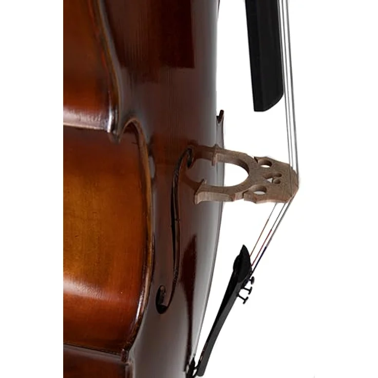 Gewa Allegro VC1 A Cello 1/2 MB, vollmassives Antik Cello aus europäischem Holz mit braun-bernsteinfarbener Naturharzlackierung, inkl. Aubert Steg und Larsen Aurora Besaitung – Bild 4