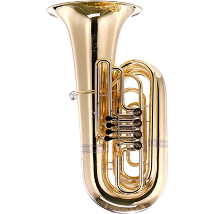 Melton 196-L "Fasolt" Bb-Tuba, Messing Korpus mit Klarlack, 5/4 Größe, 4 Drehventile, inkl. Gig Bag und Mundstück