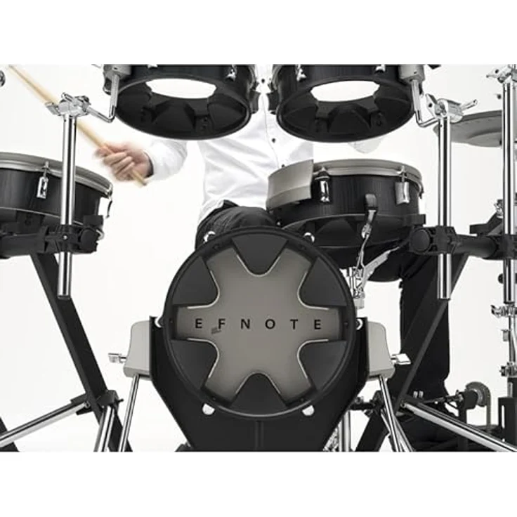 Efnote 3X E-Drum Set, 6-lagige Birkenholz Kessel, Drummodul mit Touch Screen, 98 Multilayer Sounds, Bluetooth & USB Audio Interface – Bild 4