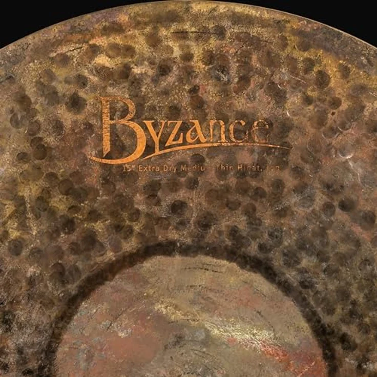Meinl 15" Byzance Hi-Hat Extra Dry, handgehämmertes B20 Bronze Becken mit trockenem, erdigem Sound – Bild 5