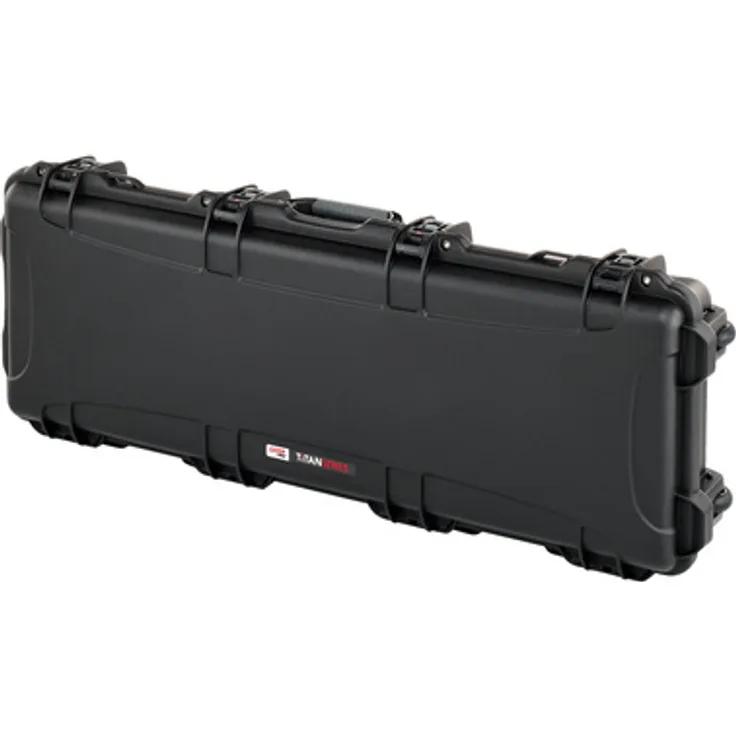 Gator GWP-LP, Gitarrenkoffer für SC-Style E-Gitarre, ATA-300 zertifiziert, stoßfest und wasserdicht, mit Rädern und Power Claw Verschlüssen, schwarz