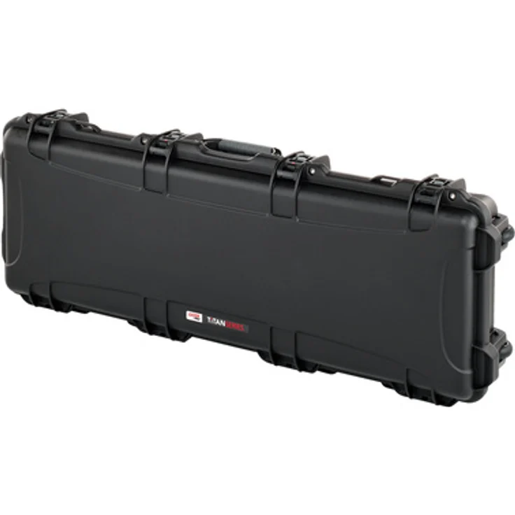 Gator GWP-LP, Gitarrenkoffer für SC-Style E-Gitarre, ATA-300 zertifiziert, stoßfest und wasserdicht, mit Rädern und Power Claw Verschlüssen, schwarz