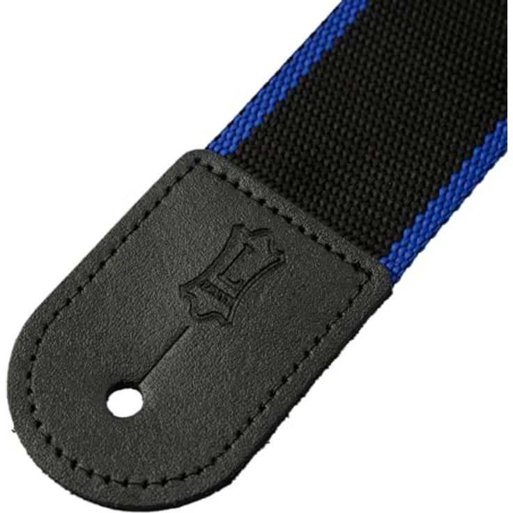 Levys Poly Strap 2" BKB, Gitarrengurt aus Polypropylen mit ledernen Endstücken, schwarz-blau, verstellbar von 89 cm bis 157 cm – Bild 8