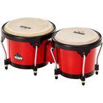 Nino Nino 17 R/BK Bongo ABS, hochwertige Bongos aus ABS Kunststoff, 6,5" + 7,5", rot mit schwarzer Hardware