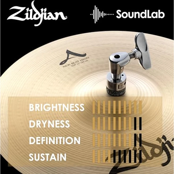 Zildjian A Zildjian Series, 12 Zoll New Beat Hi-Hat Cymbals, vielseitige Becken mit klassischem, hellem Sound, Paar – Bild 5
