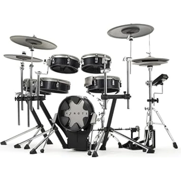 Efnote 3X E-Drum Set, 6-lagige Birkenholz Kessel, Drummodul mit Touch Screen, 98 Multilayer Sounds, Bluetooth & USB Audio Interface – Bild 2