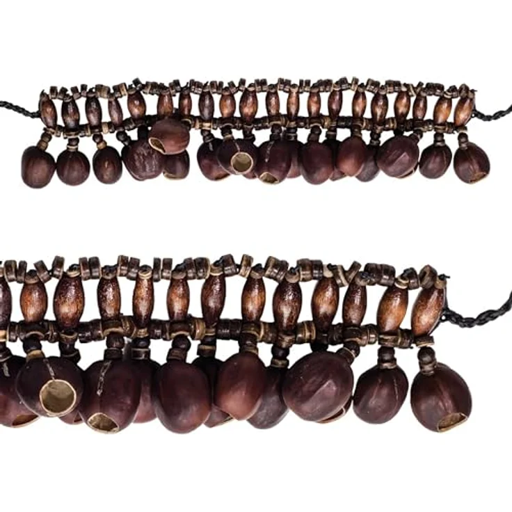 Terre Ankle Shaker Kemiri Seeds, Holzperlenfußband mit Kemiri Samen für sanften Hochtontonausschluss – Bild 1