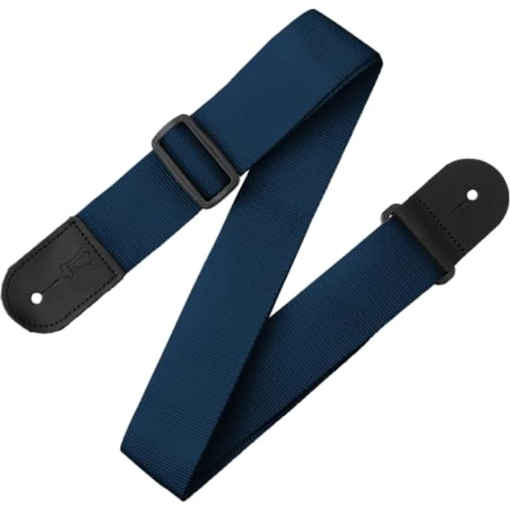 Levys Poly Strap 2", Gitarrengurt aus Polypropylen in Blau Navy, verstellbar von 89 cm bis 157 cm mit Leder-Endstück – Bild 1