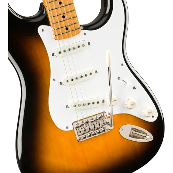 Squier by Fender Classic Vibe '50s Stratocaster®, Vintage E-Gitarre mit Alnico-Single-Coil-Tonabnehmer, 2 Colour Sunburst – Bild 4