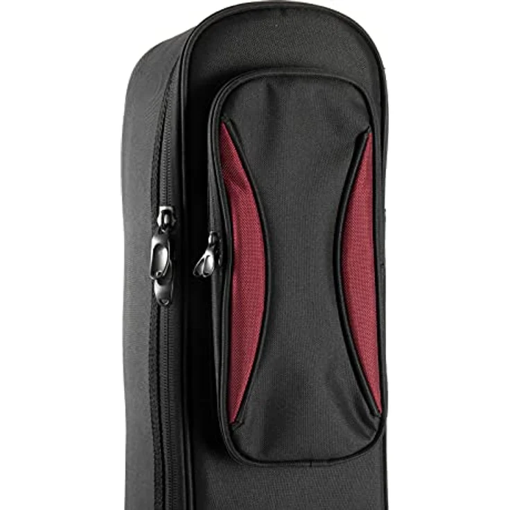 Fame Gigbag für Westerngitarre, Dreadnought und Grand Auditorium, dicke Polsterung, Halsstütze, 3 Zubehörfächer, wetterfest, Rucksackgarnitur, gepolsterter Tragegriff, 107 cm – Bild 3