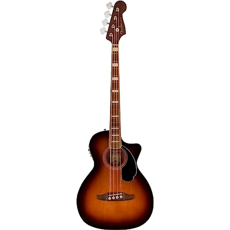 Fender Kingman Bass SEB WN, Akustikbass mit massiver Fichtendecke, Sapele Boden und Zargen, Shaded Edge Burst Finish, inkl. Gig Bag