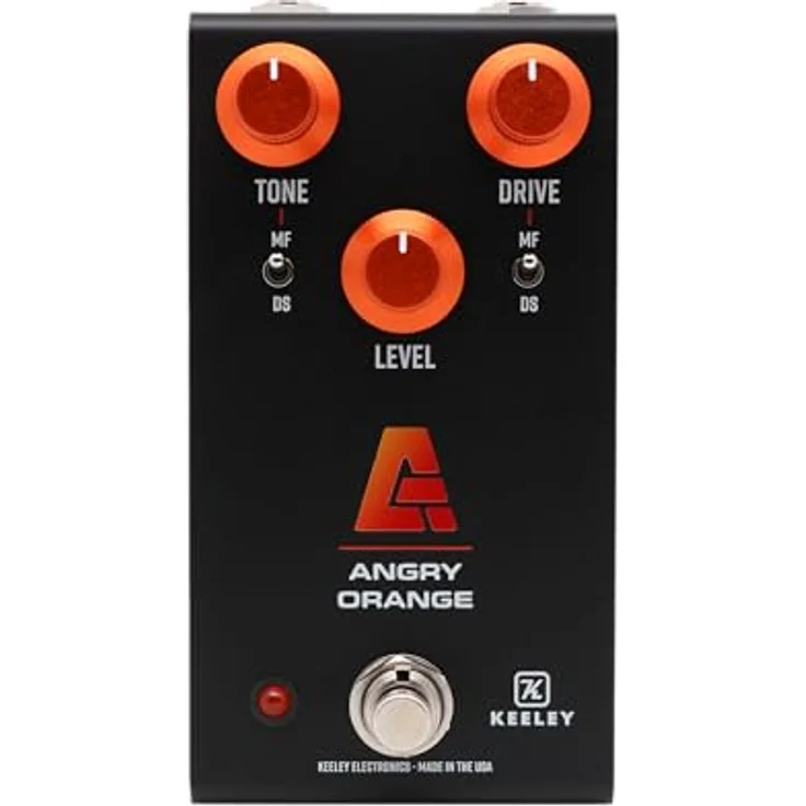 Keeley Angry Orange Distortion & Fuzz, 4-in-1 Effektpedal mit True Bypass, Drive und Tone Control, Aluminiumgehäuse – Bild 1
