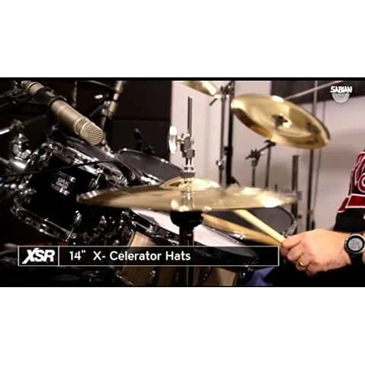 Sabian 14" XSR X-Celerator Hi-Hat, B20 Bronze, brillanter Sound, gewelltes Bottom Becken – Bild 5
