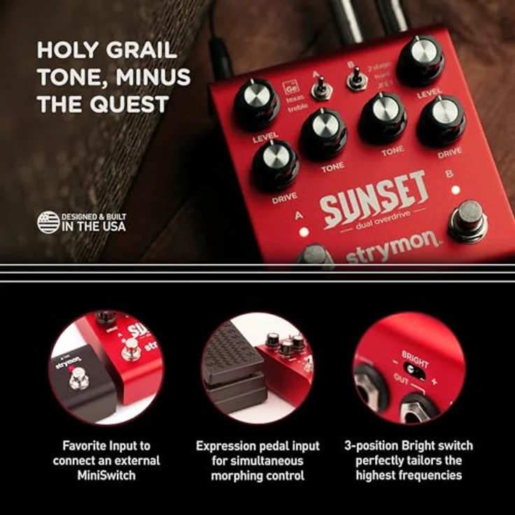 Strymon Sunset Dual Overdrive, Effektpedal mit JFET-Stufe, SHARC DSP, True Bypass, 9V DC Netzadapter – Bild 6