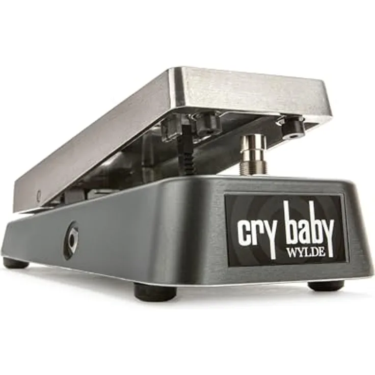 Dunlop Zakk Wylde Cry Baby Wah, WahWah-Pedal mit erweitertem Low-End, Silber-grau