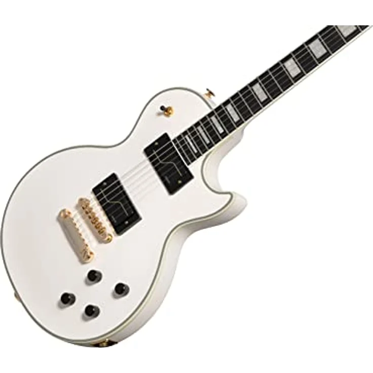 Epiphone Matt Heafy LP Custom Origins, E-Gitarre in Bone White mit Mahagoni-Korpus, Ahorn-Decke und Fishman MKH Fluence Humbuckern. – Bild 2