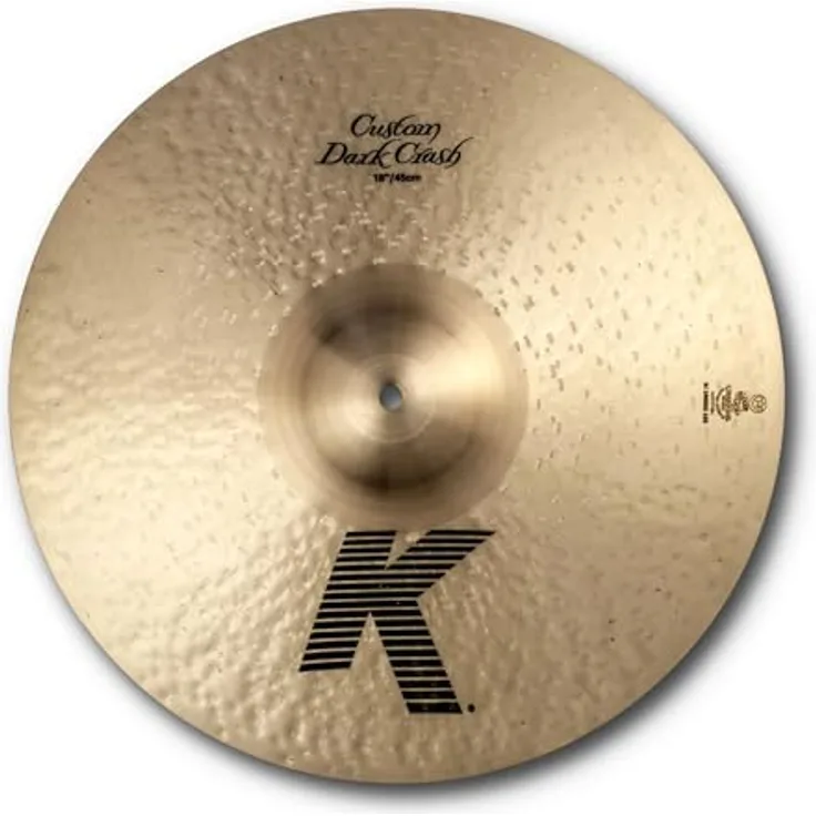 Zildjian 18" K-Custom Dark Crash, Schlagzeugbecken mit trockenen, trashy Obertönen und schneller Ansprache