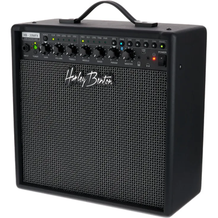 Harley Benton HB-20MFX, E-Gitarren Modelling Combo mit 20 Watt, 5 Amp-Voicings und Multi-FX DSP