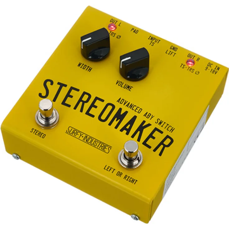Surfy Industries Stereomaker ABY Switch, ABY-Schalter mit 3D Stereo-Simulation und True Bypass, schwarz