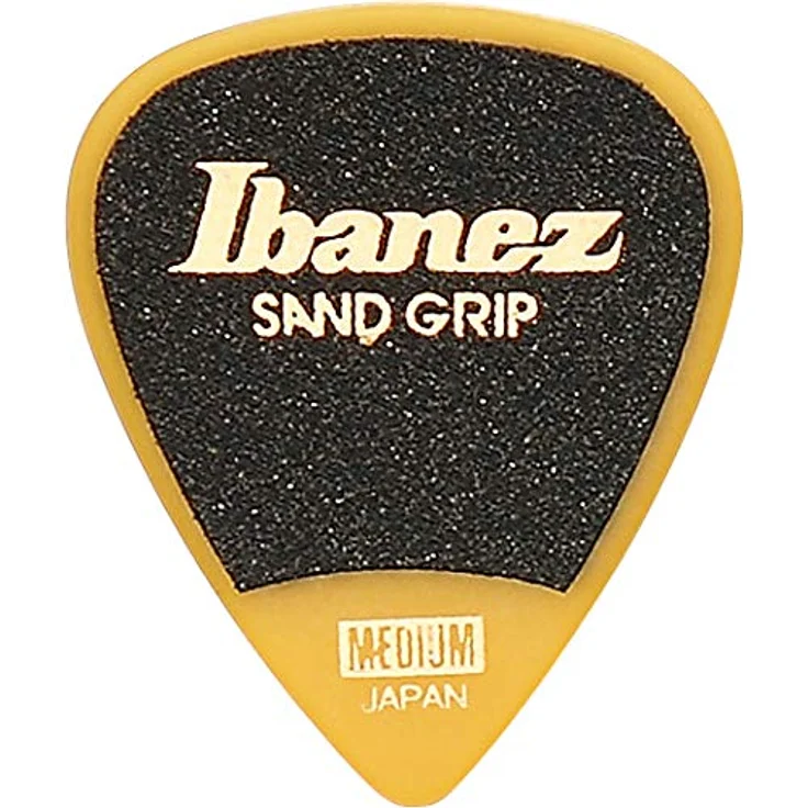 Ibanez Grip Wizard Series Sand Grip Flat Pick, 0,8 mm, gelb, 6 Stück – Bild 3