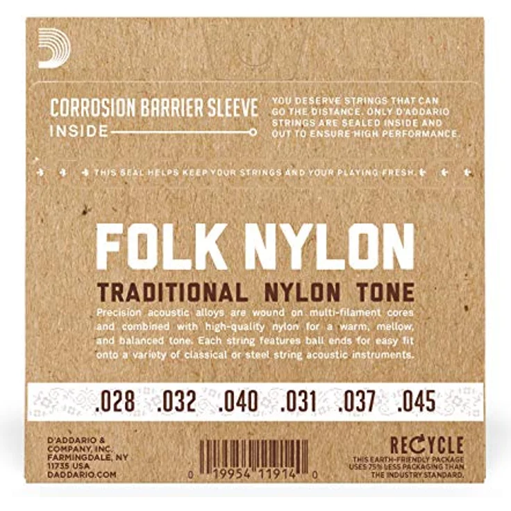 D'Addario EJ32, Konzertgitarre Saiten Satz mit Ballend, Nylon-Saiten 028'-045' für Akustik- und Folk-Gitarren – Bild 3