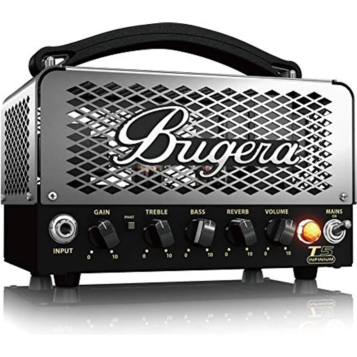 Bugera T5 INFINIUM, 5 Watt Röhrenverstärker Topteil mit INFINIUM Tube Life Multiplier, Reverb und Kofferradio-Design – Bild 2