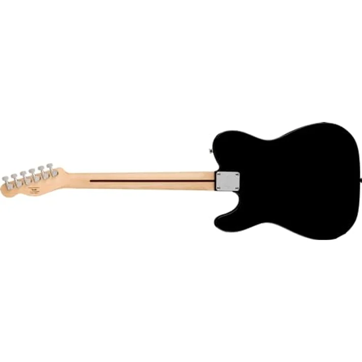 Squier by Fender Sonic Telecaster, E-Gitarre mit Ahorngriffbrett und weißer Schlagplatte, Schwarz, inklusive kostenloser virtueller Kurse auf Fender Play – Bild 2