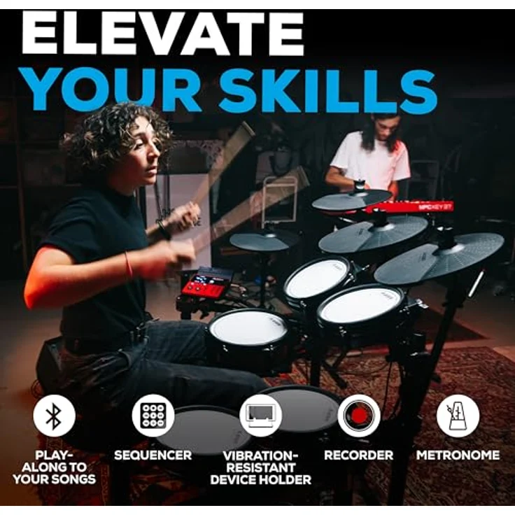 Alesis Nitro Pro XL, E-Drum Kit mit Mesh Heads, 10" Snare, 4x 8" Toms, Bluetooth Audio und 551 Sounds – Bild 8