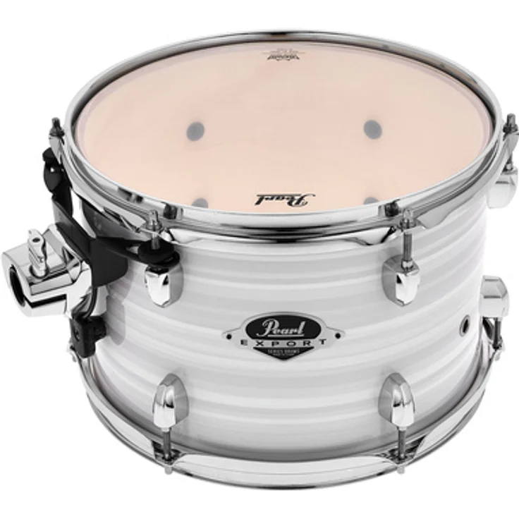 Pearl 12"x08" Export TT, Tom Tom Trommel in Slipstream White mit 6-lagigen Pappelkesseln und Chrom Kesselhardware