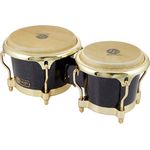 LP Galaxy Giovanni LP 794X, Fiberglas Bongo Set, 7 1/4" + 8 5/8", Black Hologram Sparkle mit Gold Hardware
