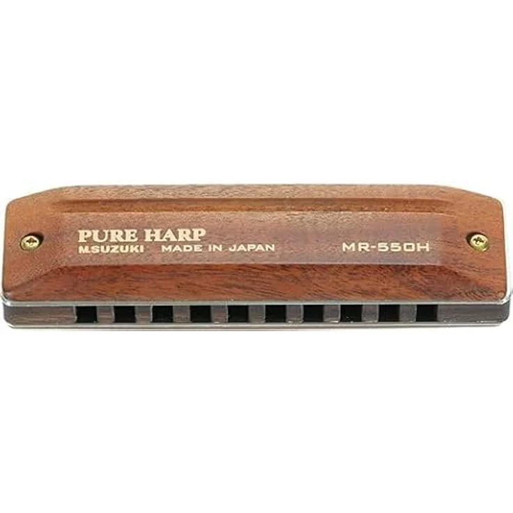 Suzuki Diatonic Harmonica PURE HARP MR-550H, Mundharmonika mit Holzgehäuse aus Hawaiian Koa für warmen Klang – Bild 3