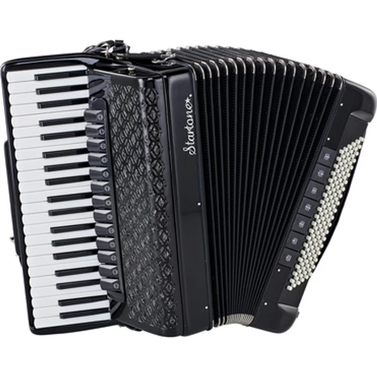 Startone Piano Accordion 120 IV Black, Akkordeon mit 120 Bässen, 41 Tasten, 4 Chören, Schwarz