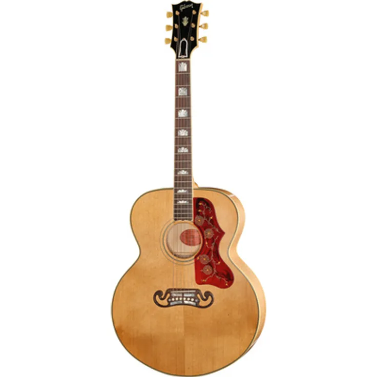 Gibson 1957 SJ-200 Light Aged Natural, Westerngitarre mit Jumbo-Form, massiver Decke aus Thermisch behandelter Sitka Fichte und geflammtem AAA Ahorn, Natural Finish, inkl. Koffer