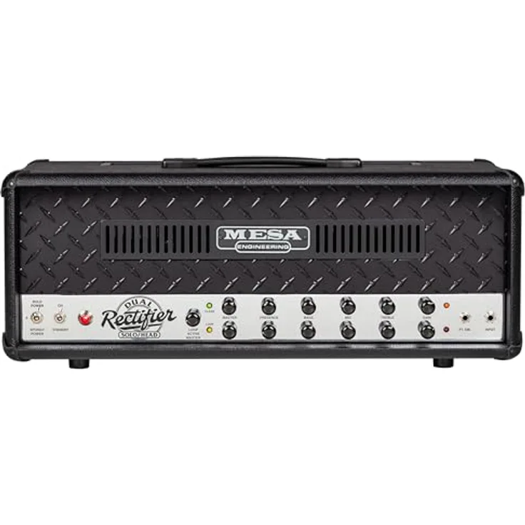 Mesa Boogie 90s Dual Rectifier, 100 Watt Röhren Verstärker Topteil für E-Gitarre, schwarz/chrom