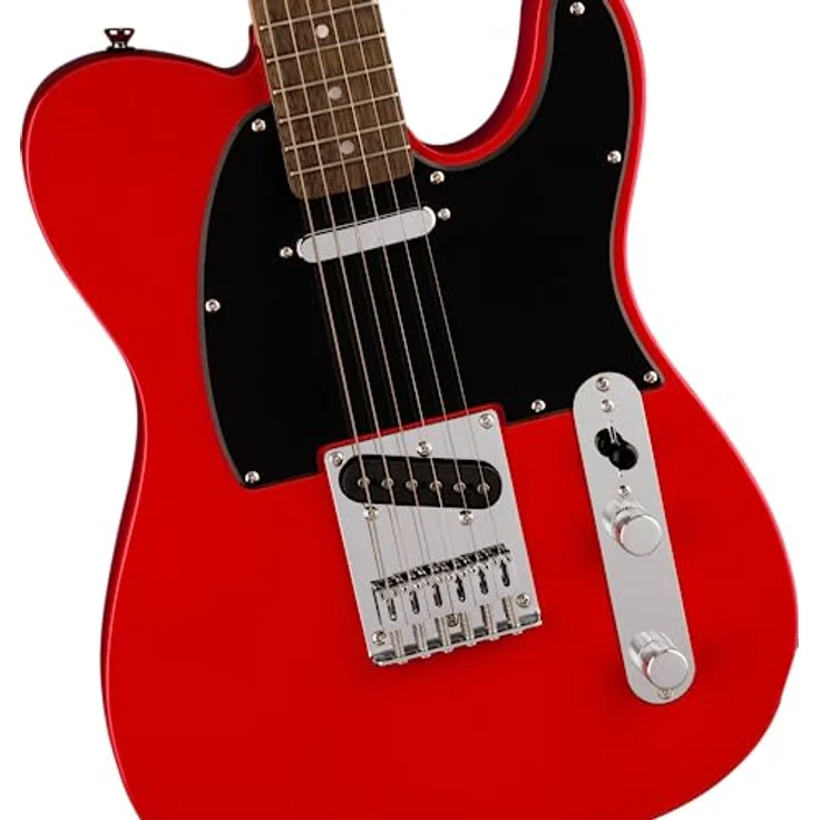 Squier Sonic Tele LRL, E-Gitarre mit Poplar Korpus, Ahorn Hals, 2x Ceramic Single-Coil Tonabnehmer, Torino Red – Bild 3