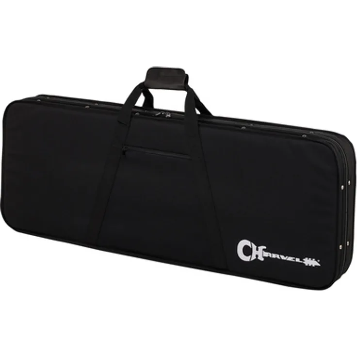 Charvel GigBag Guitar, Schwarzes Gigbag für Charvel ST-Style Gitarren mit Schaumkern und gesticktem Logo, inkl. Innen- und Außenfach