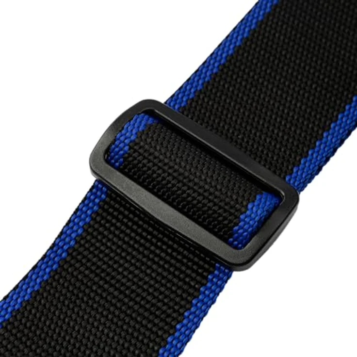 Levys Poly Strap 2" BKB, Gitarrengurt aus Polypropylen mit ledernen Endstücken, schwarz-blau, verstellbar von 89 cm bis 157 cm – Bild 7