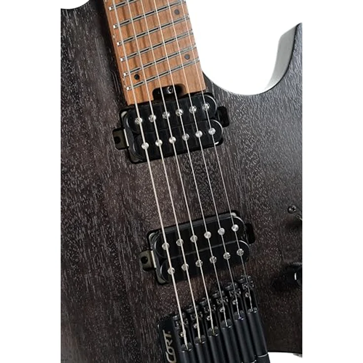 Cort Space G6MS SGTK, 6-saitige Headless Multiscale E-Gitarre mit Okoume Korpus, Trans Black Semi Gloss Finish, 24 Jumbo Edelstahl Bünde, inkl. Gigbag – Bild 9