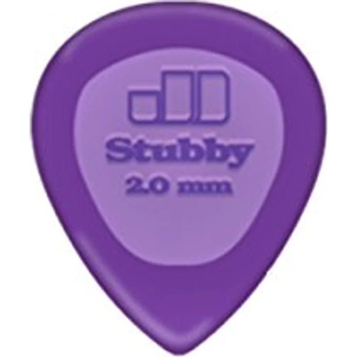 Jim Dunlop Plektrum Big Stubby, 2,00mm, 24 Stück, Original Dunlop Plektren