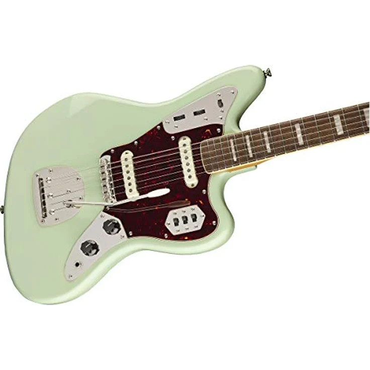 Squier by Fender Classic Vibe 60er Jazzmaster E-Gitarre, Surf Green, vintage-getöntes Hals-Finish, Alnico-Tonabnehmer, normale Größe – Bild 1