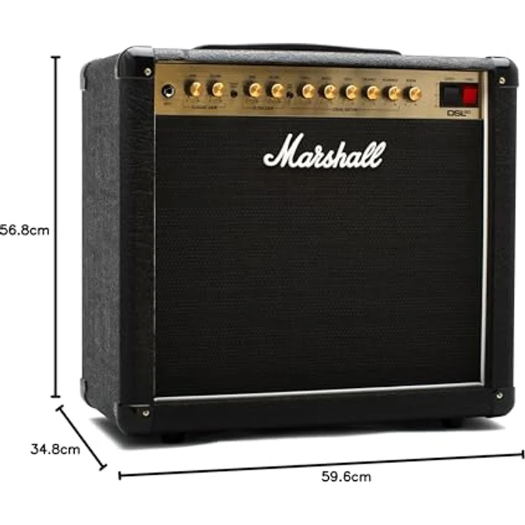 Marshall DSL20CR, E-Gitarren Combo Verstärker, 20 Watt, 2 Kanäle, 12" Celestion Lautsprecher, inkl. Fußschalter – Bild 9