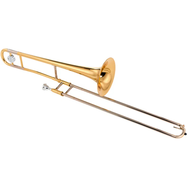 Yamaha YSL-354 E Bb-Trombone, Tenorposaune mit Messing Korpus, Goldlack und Neusilberzug, inkl. Koffer und 48S Mundstück